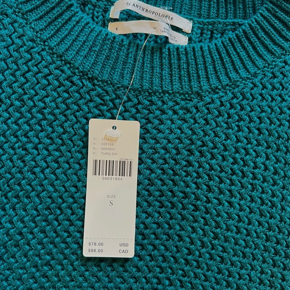 Anthropologie Green Sleeveless Sweater Tank Top NEW - Picture 5 of 7